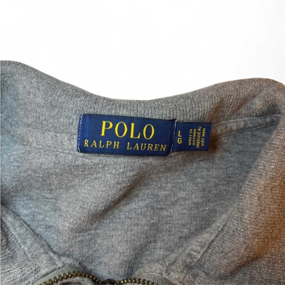 Men’s Polo Ralph Lauren Gray Large Pullover Sweater 100% Cotton - Picture 4 of 6